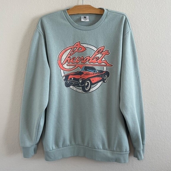 GM Official Sweaters - GM Official Chevrolet Sweater Vintage Classic Convertable Car Sweatshirt Comfy